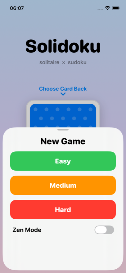 Difficulty selection